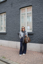 Bibi cardigan met paisley print grijs
