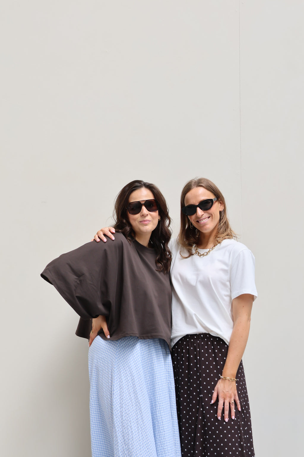Emma cropped T-shirt bruin