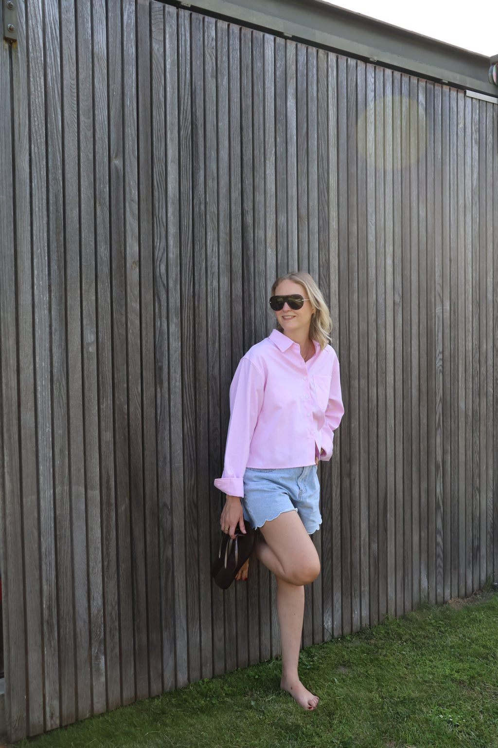 Mirthe denim short met detail