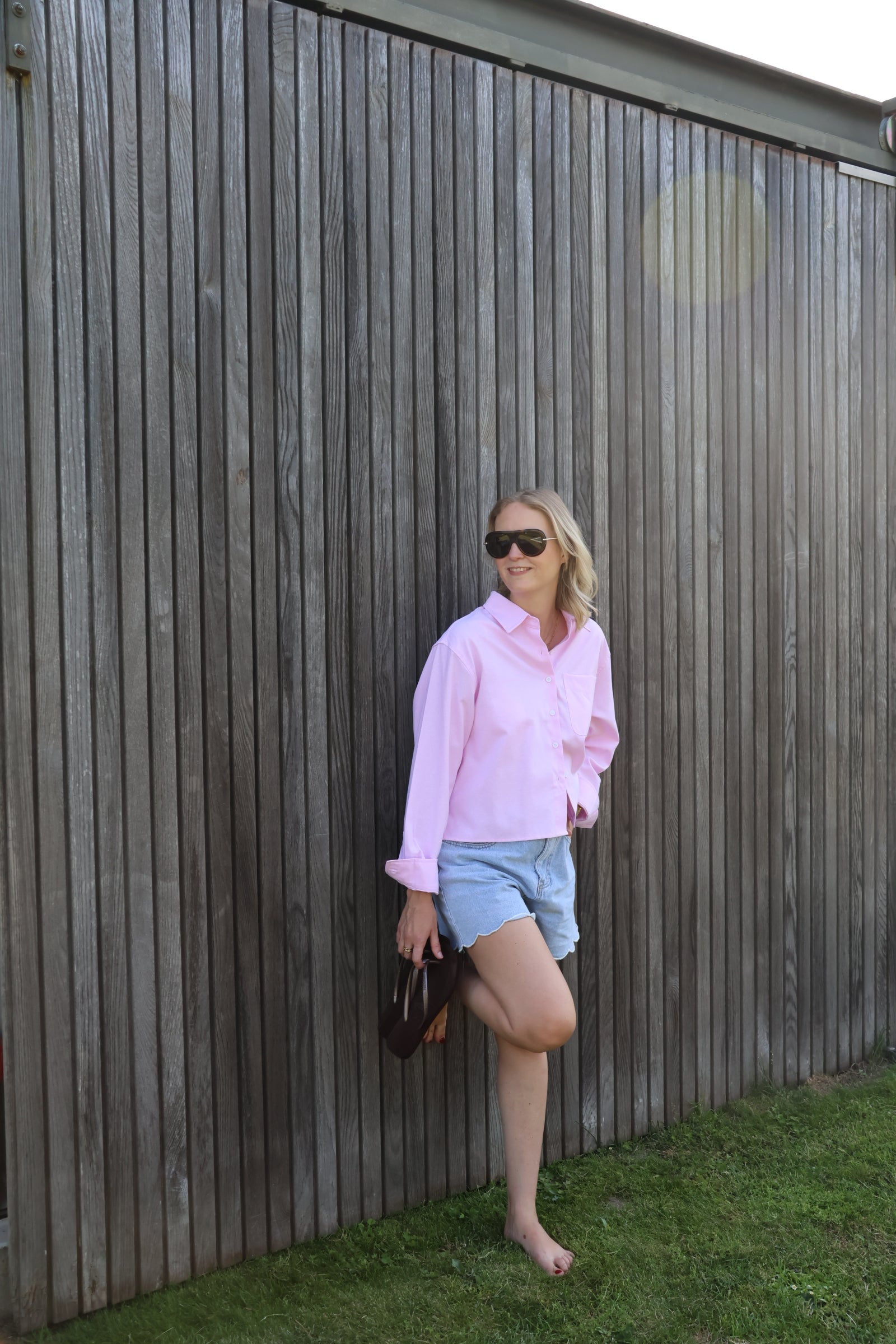 Mirthe denim short met detail