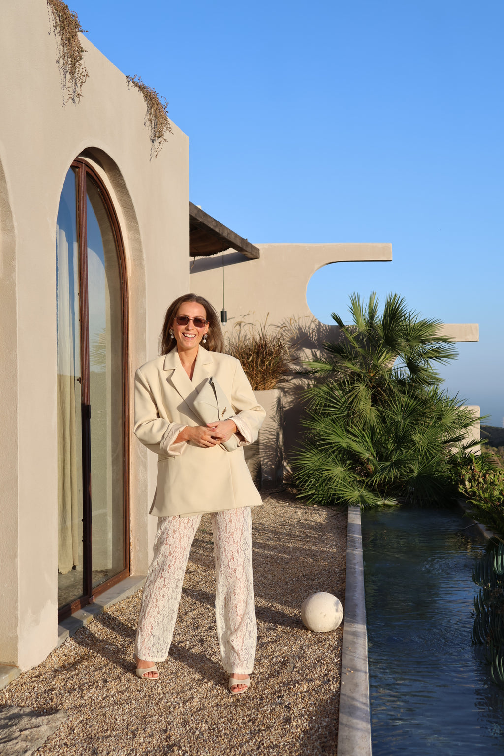 Olga lace trousers ecru