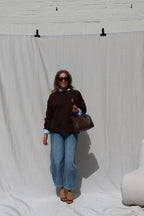 Clarisse sweater met beertje bruin
