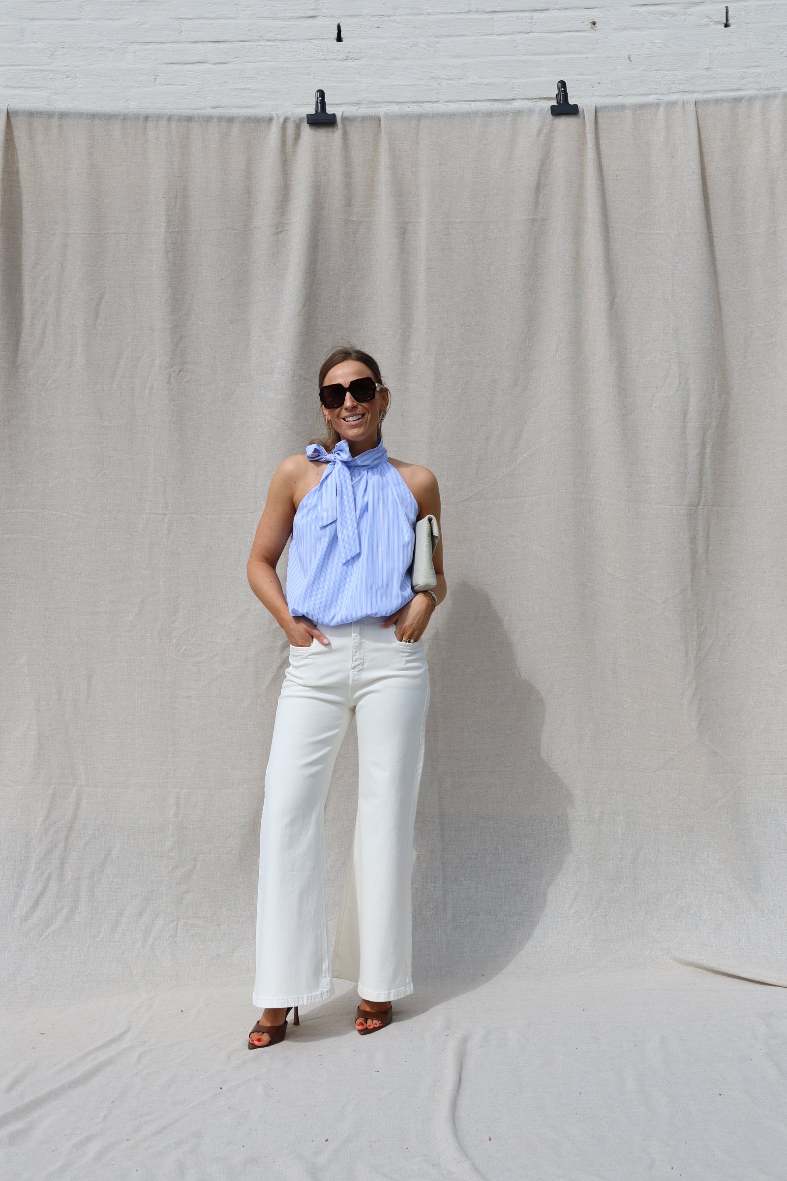 Aline flared jeans ecru