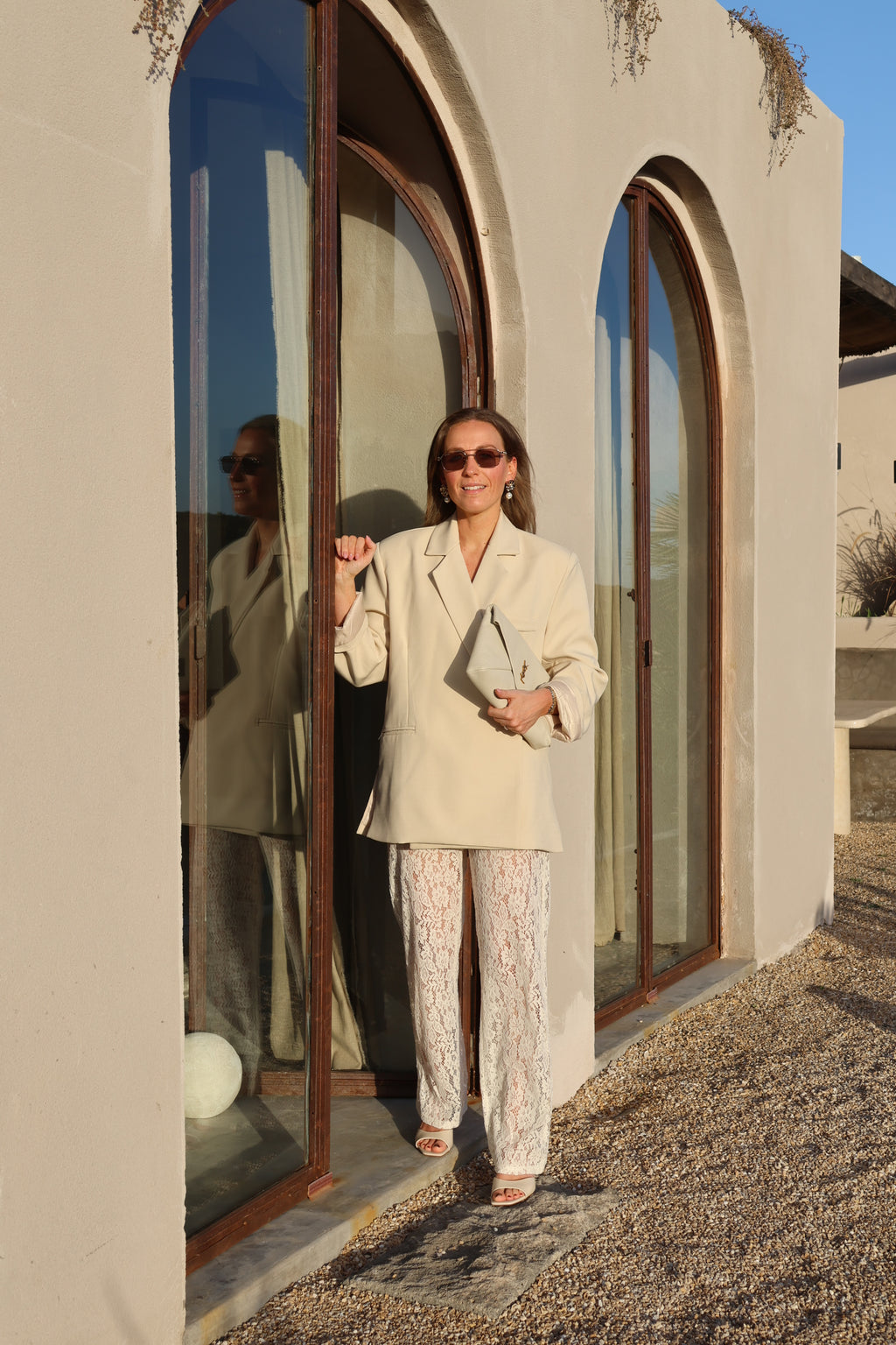 Olga lace trousers ecru