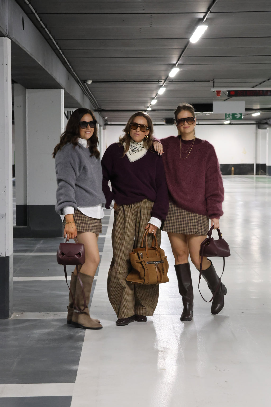 Kelly carreaux skort bruin