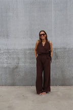 Yara top bruin met strikdetail