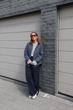 Elke pantalon met krijtstreep