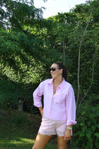 Millie cropped hemdje roze