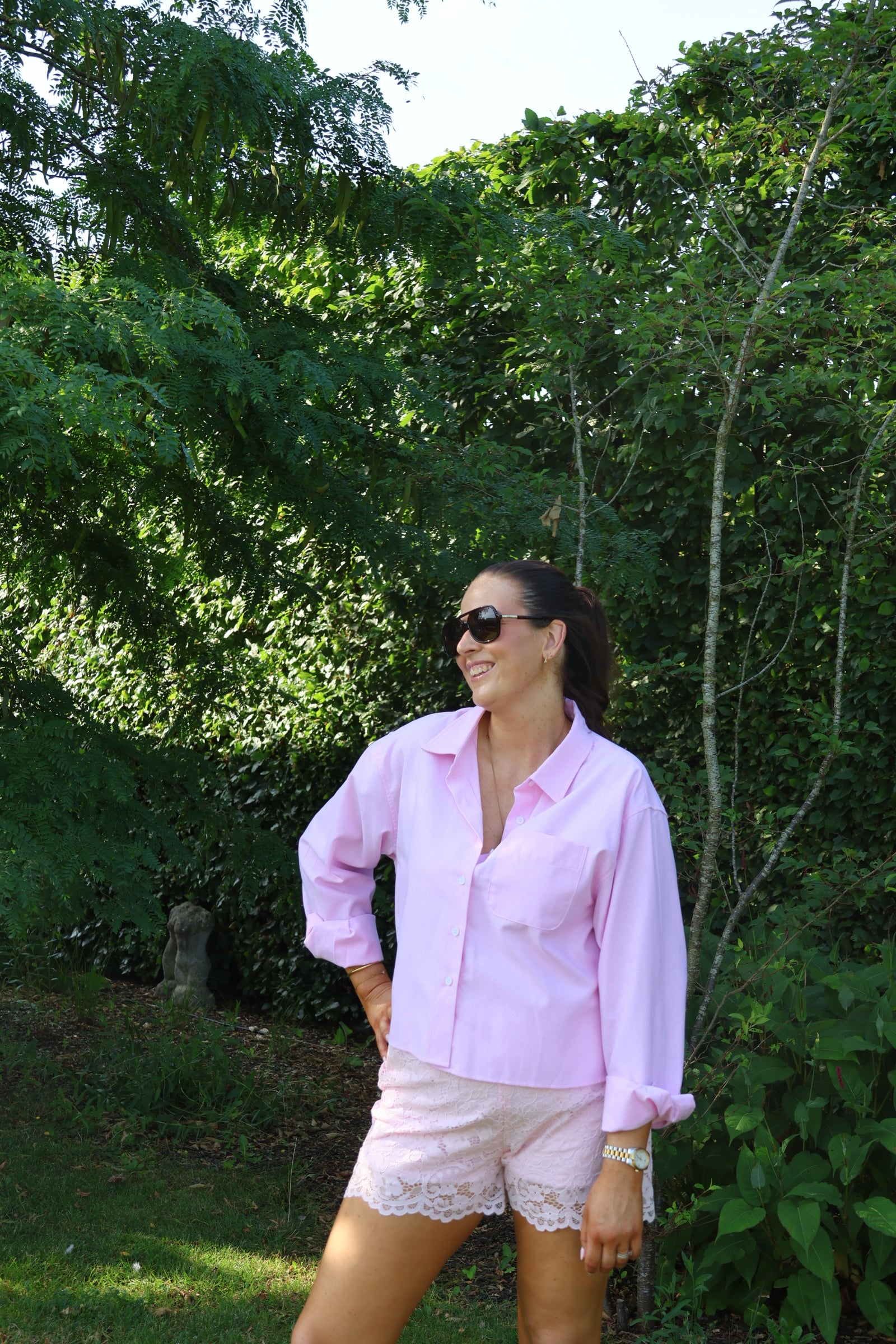 Millie cropped hemdje roze
