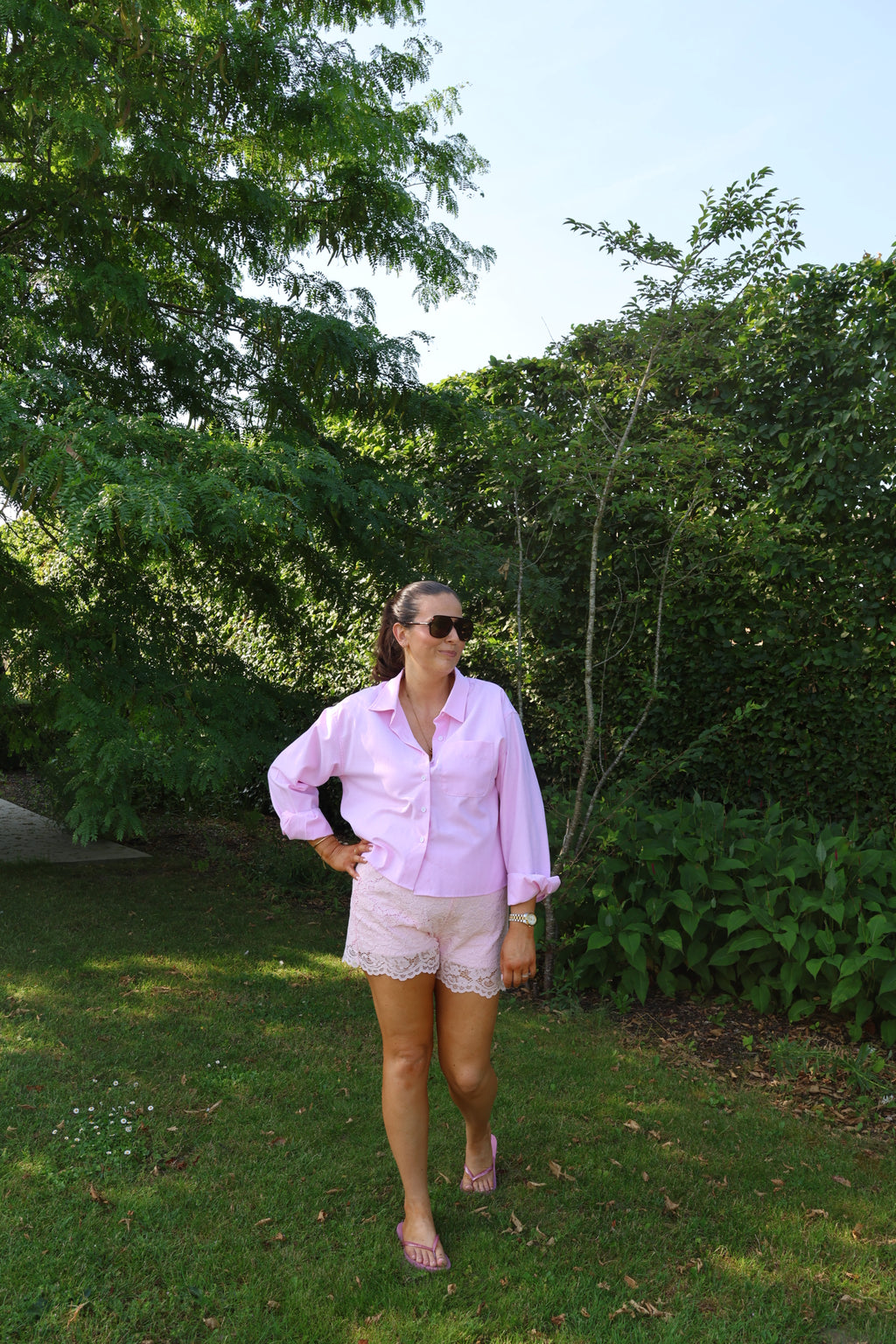 Nore lace short roze