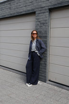Elke pantalon met krijtstreep