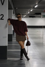 Kelly carreaux skort bruin