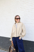 Zoë mesh top beige