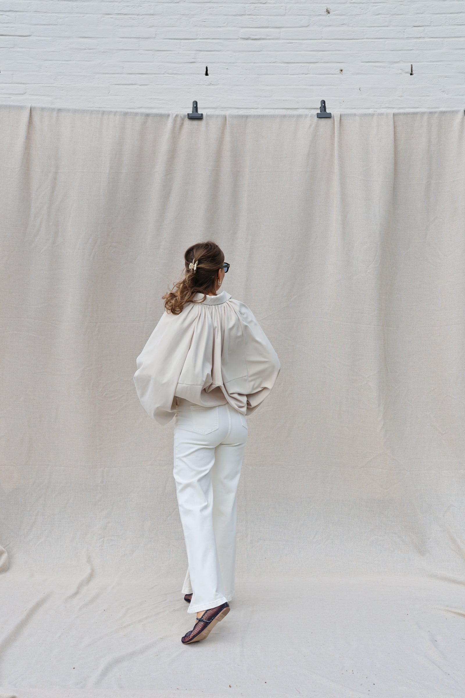 Aline flared jeans ecru
