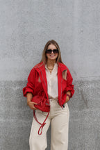 Lieke blouse met wijde mouwen beige