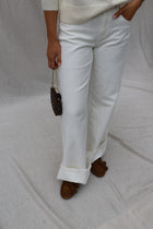 Hanne wide leg jeans wit - extra long