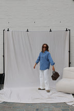 Jeanne gestreept jeanshemd