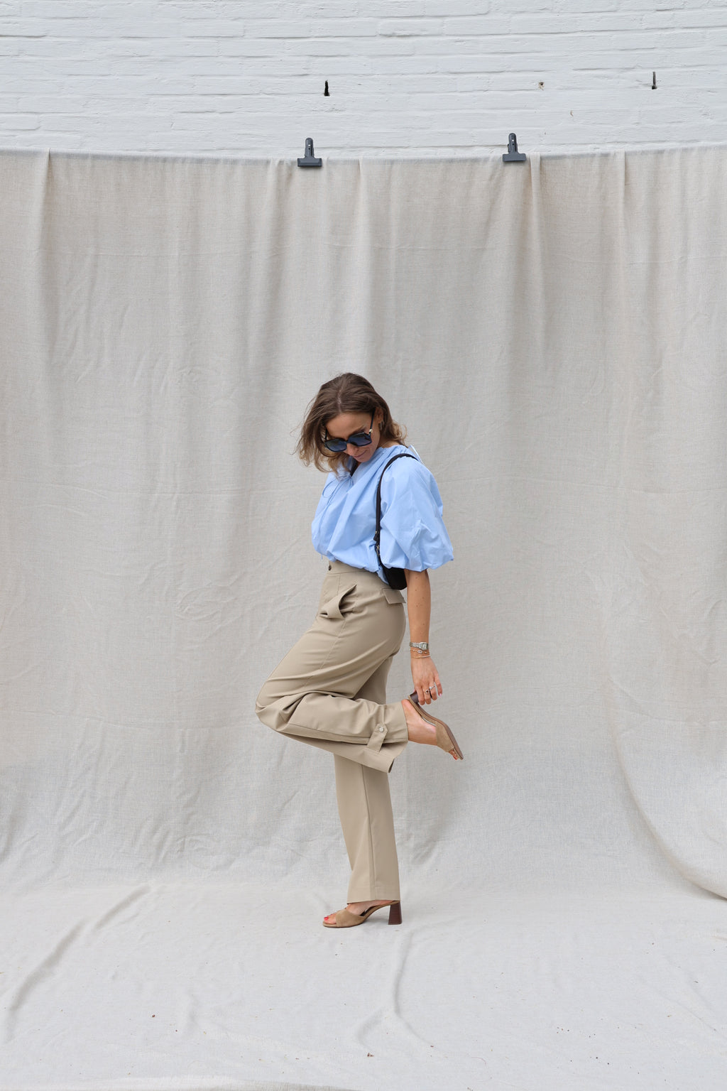 Evi cargo broek camel