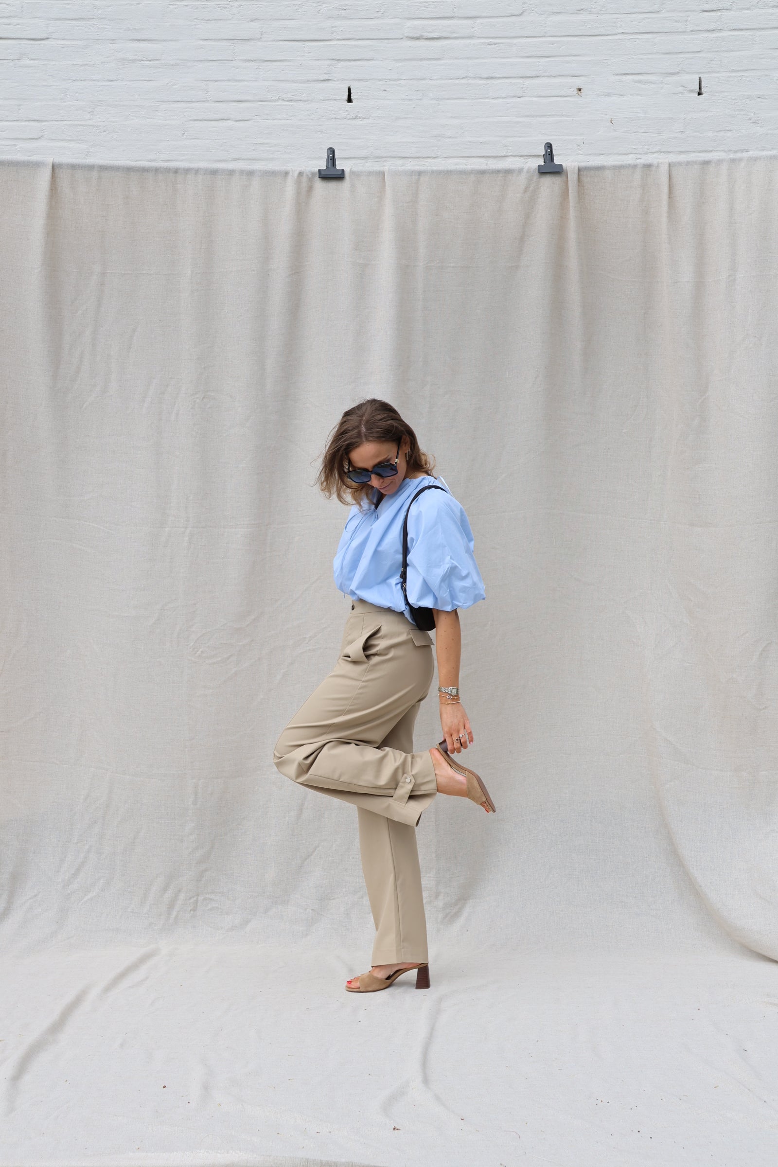 Evi cargo broek camel
