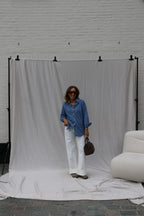 Jeanne gestreept jeanshemd