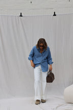 Jeanne gestreept jeanshemd