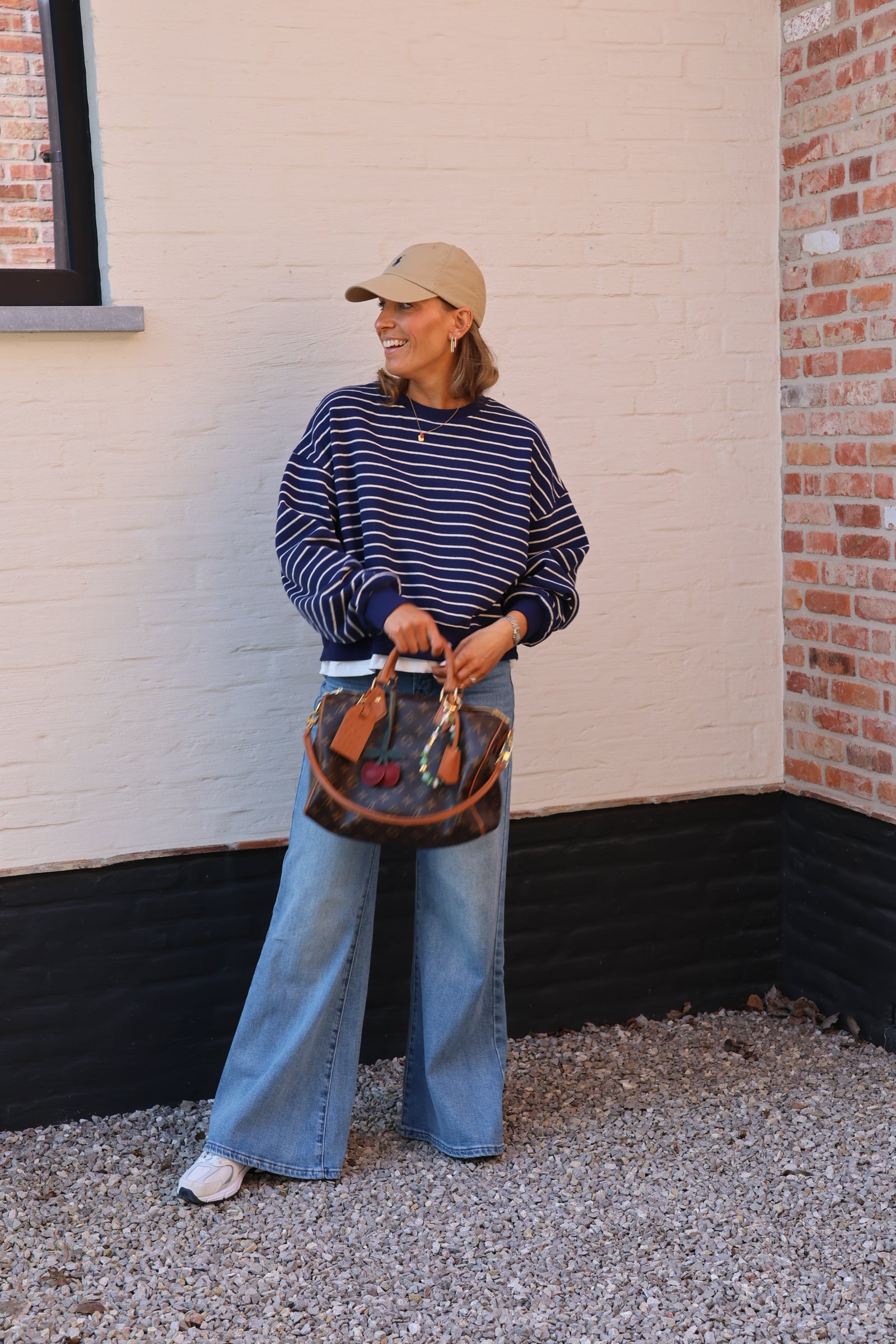 Lumi striped sweater marine