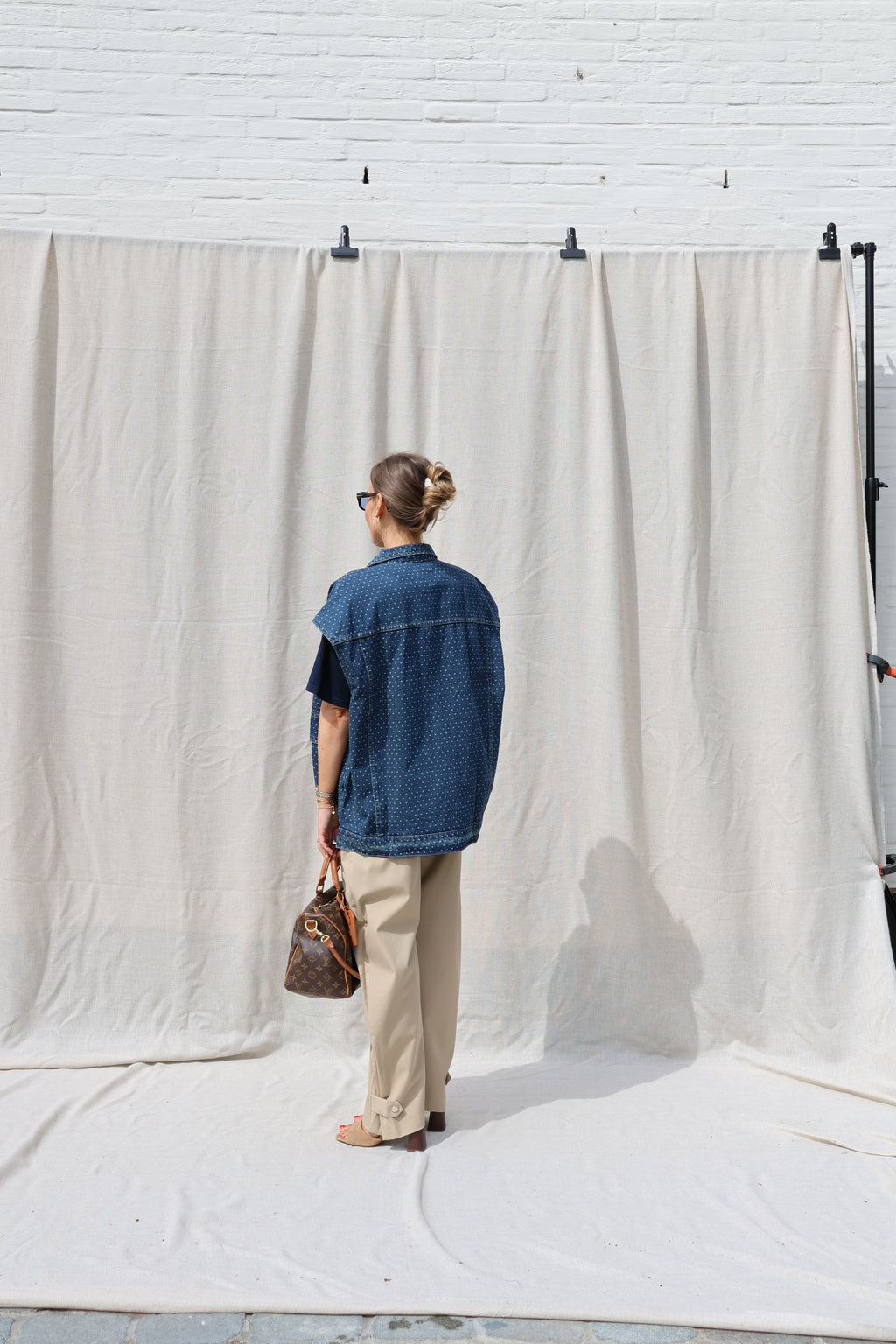 Noa polkadot jeans vest