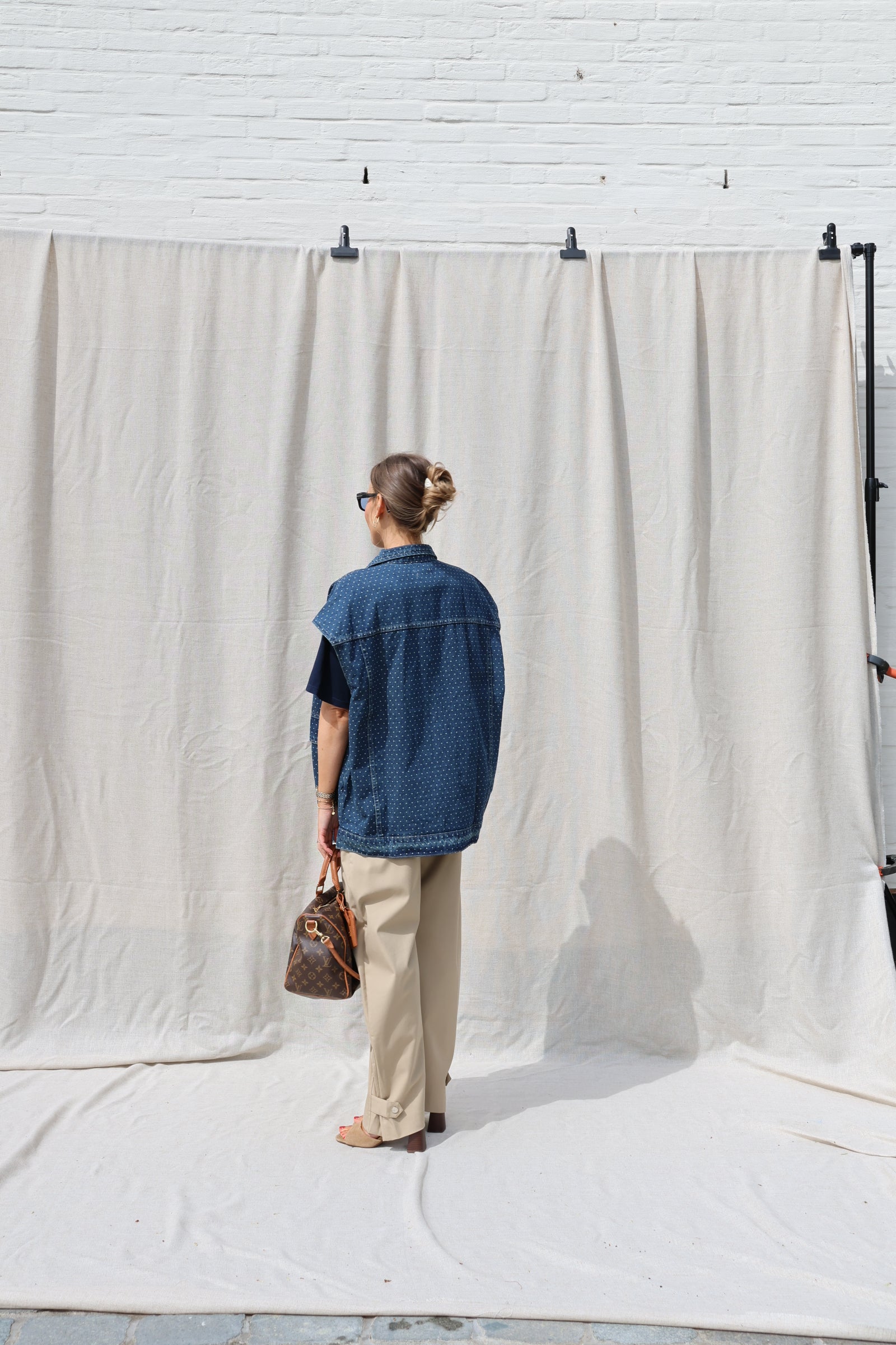 Noa polkadot jeans vest