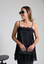 Lauren top met kant zwart