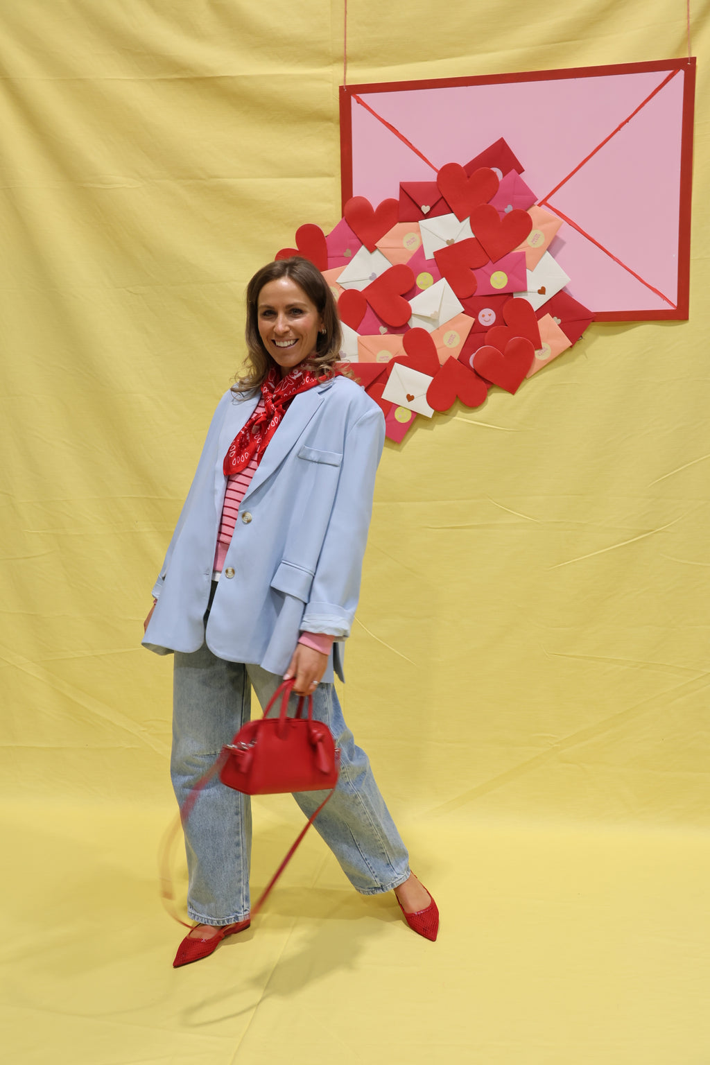 Cara oversized blazer lichtblauw