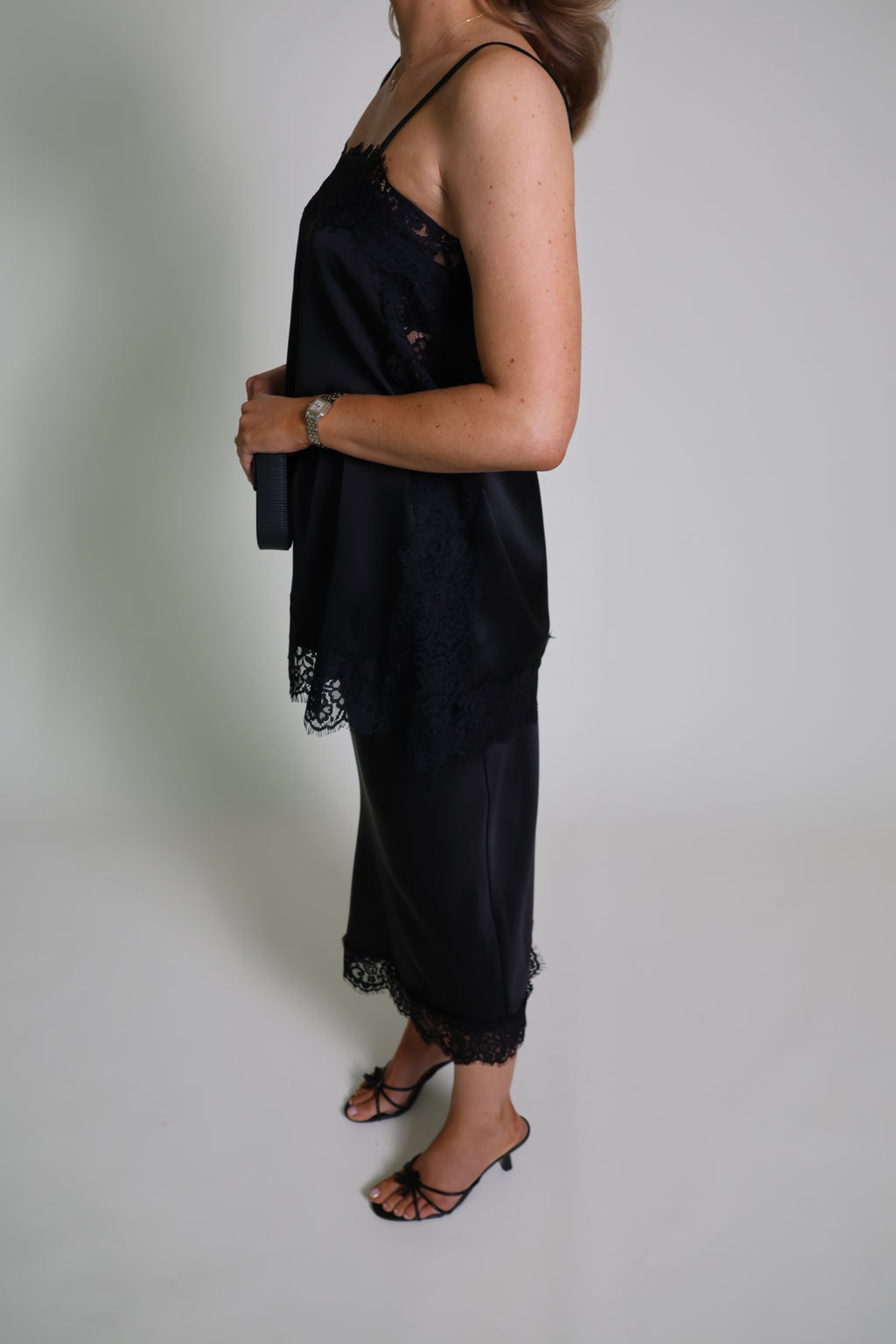 Carolyn midi rok zwart