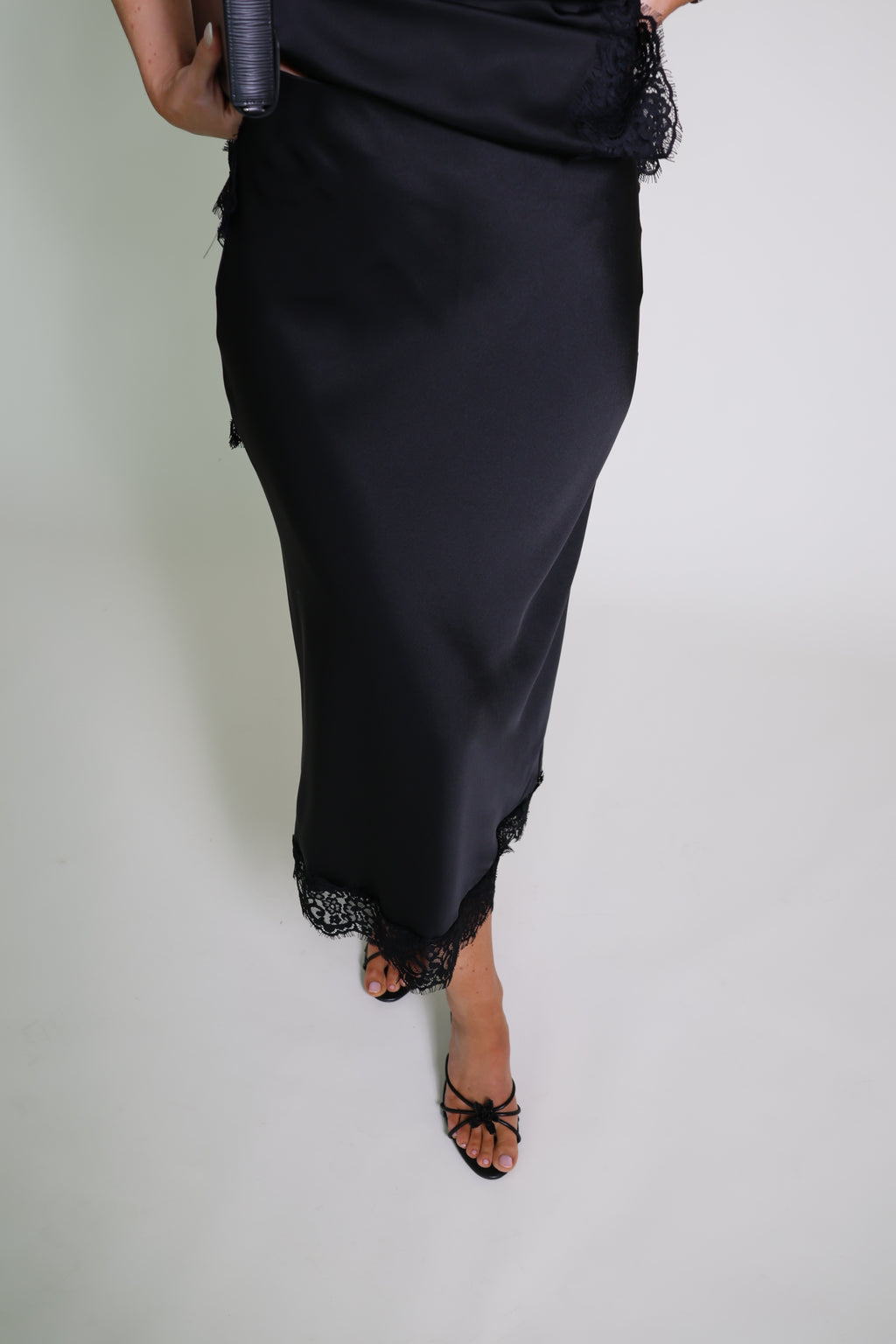 Carolyn midi rok zwart