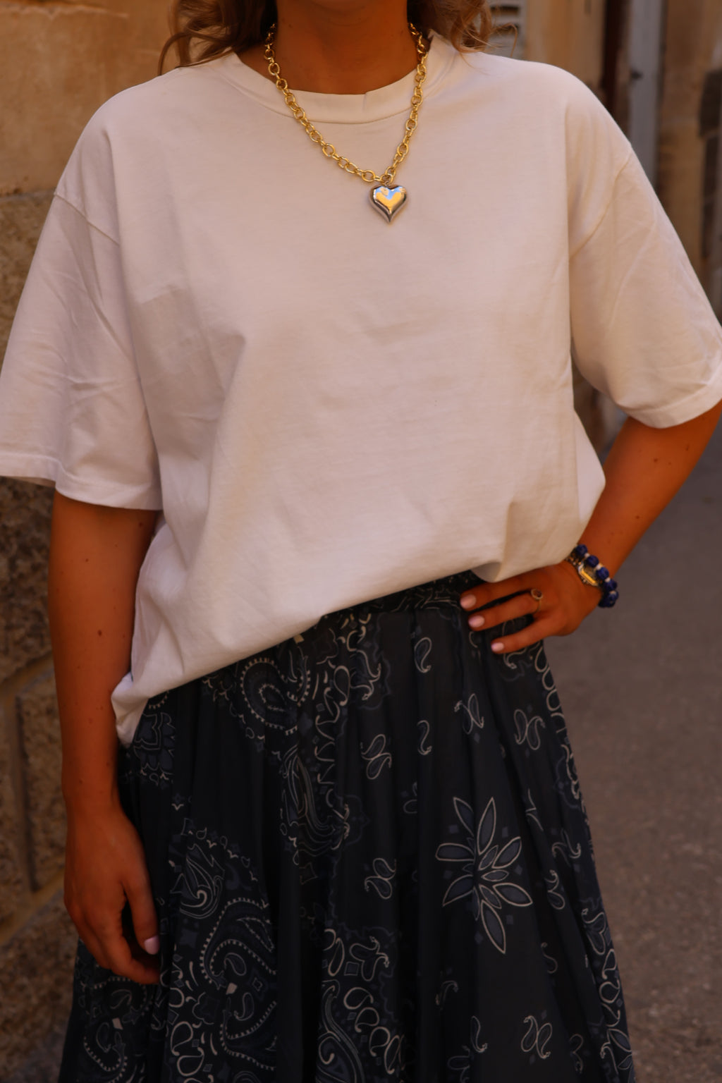 Boxy T-shirt wit