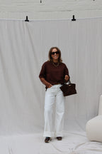 Hanne wide leg jeans wit - extra long