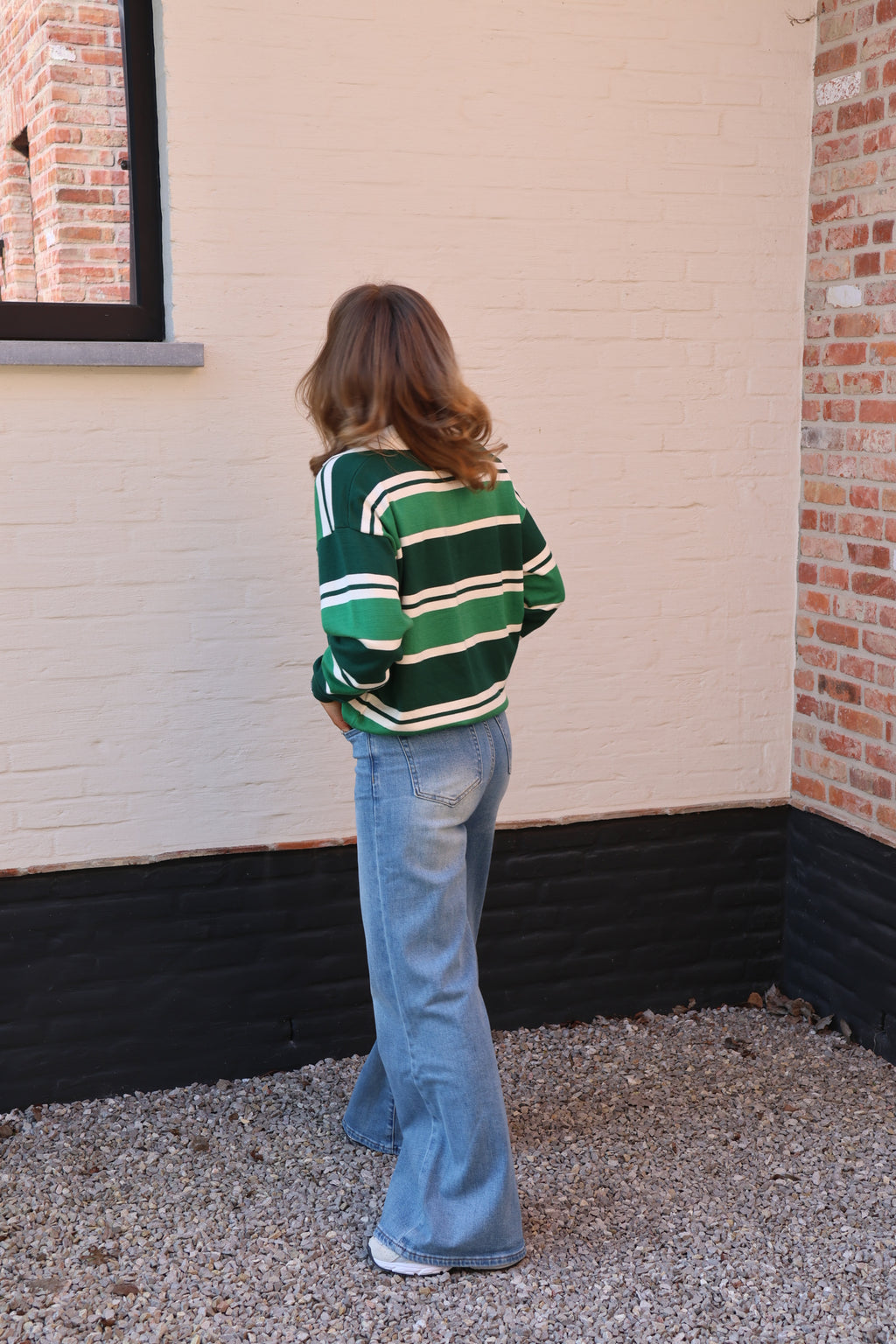 Grand amour polo groen/wit