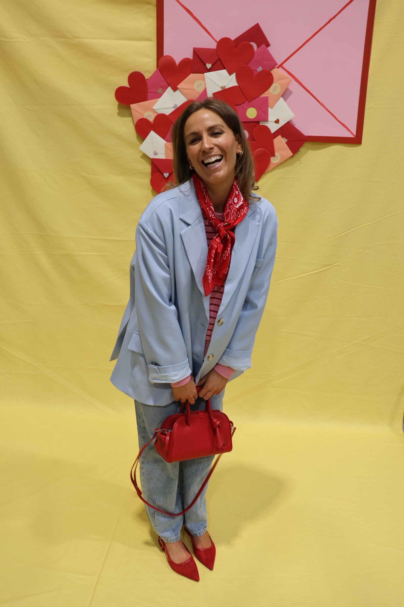 Cara oversized blazer lichtblauw