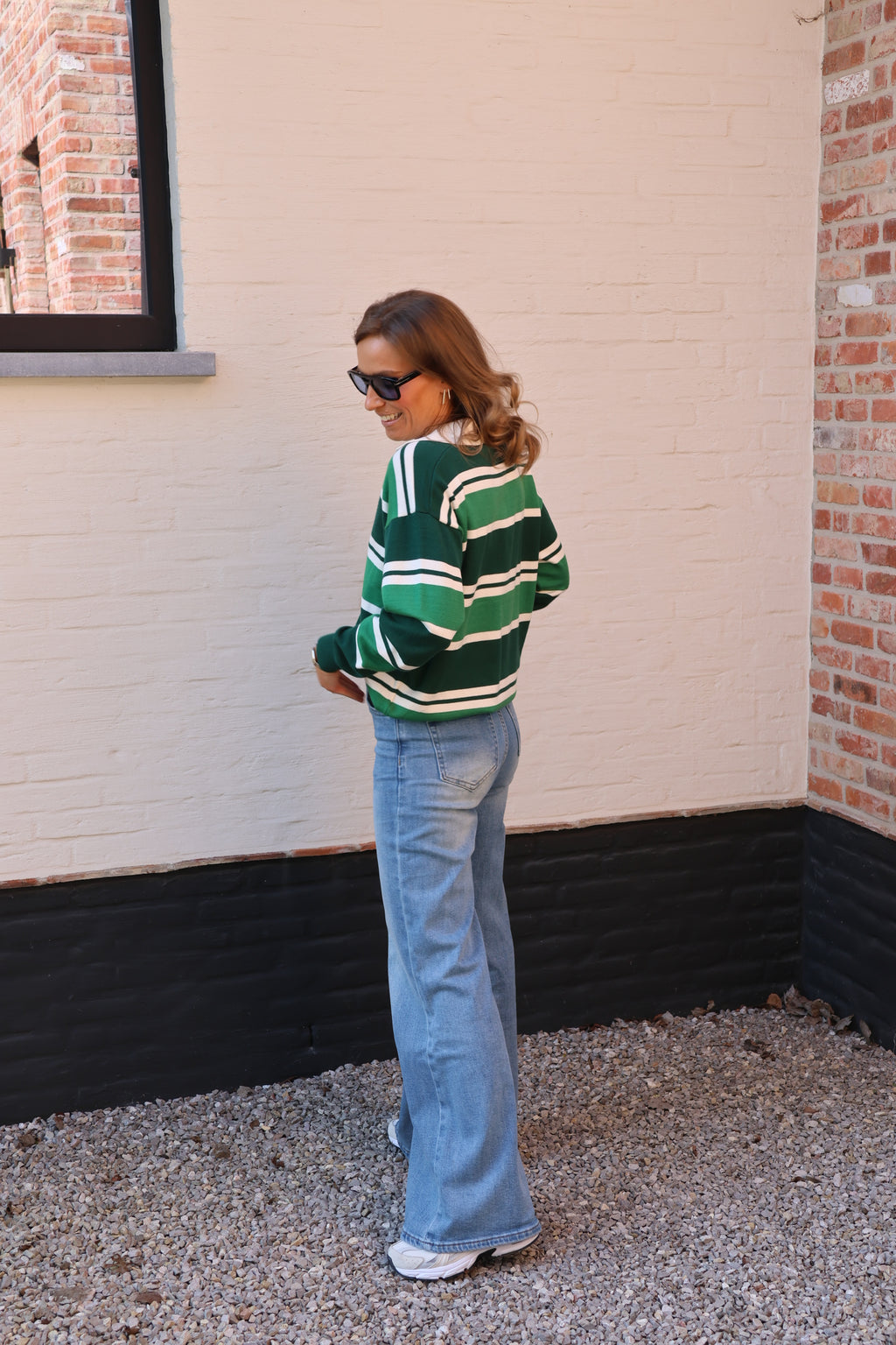 Grand amour polo groen/wit