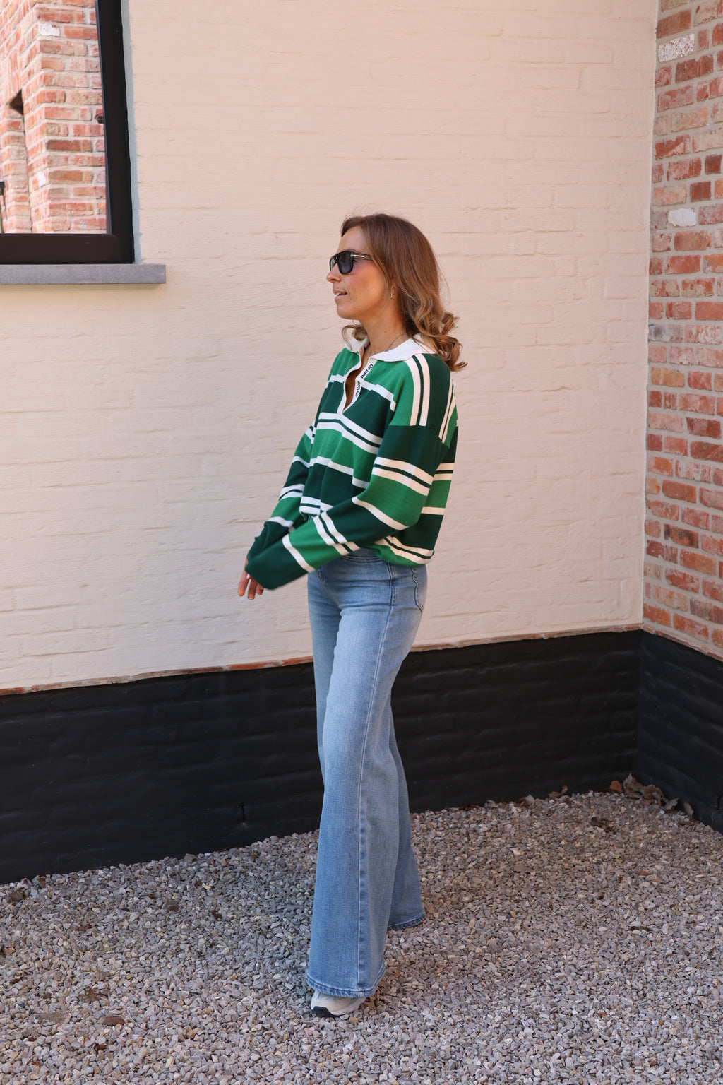 Grand amour polo groen/wit