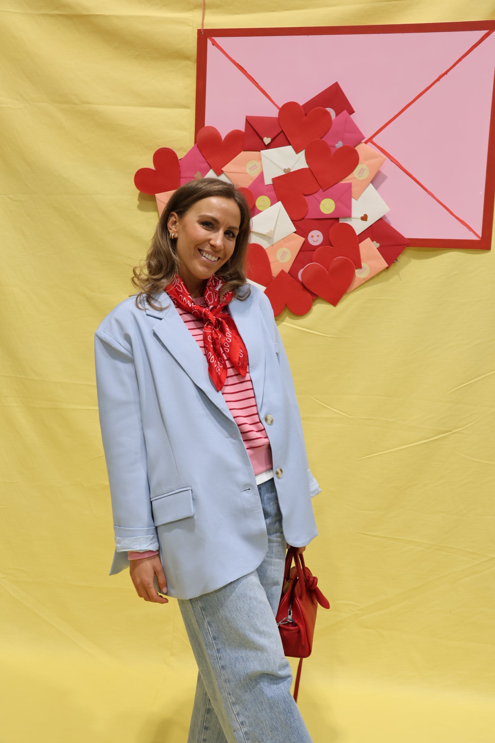 Cara oversized blazer lichtblauw