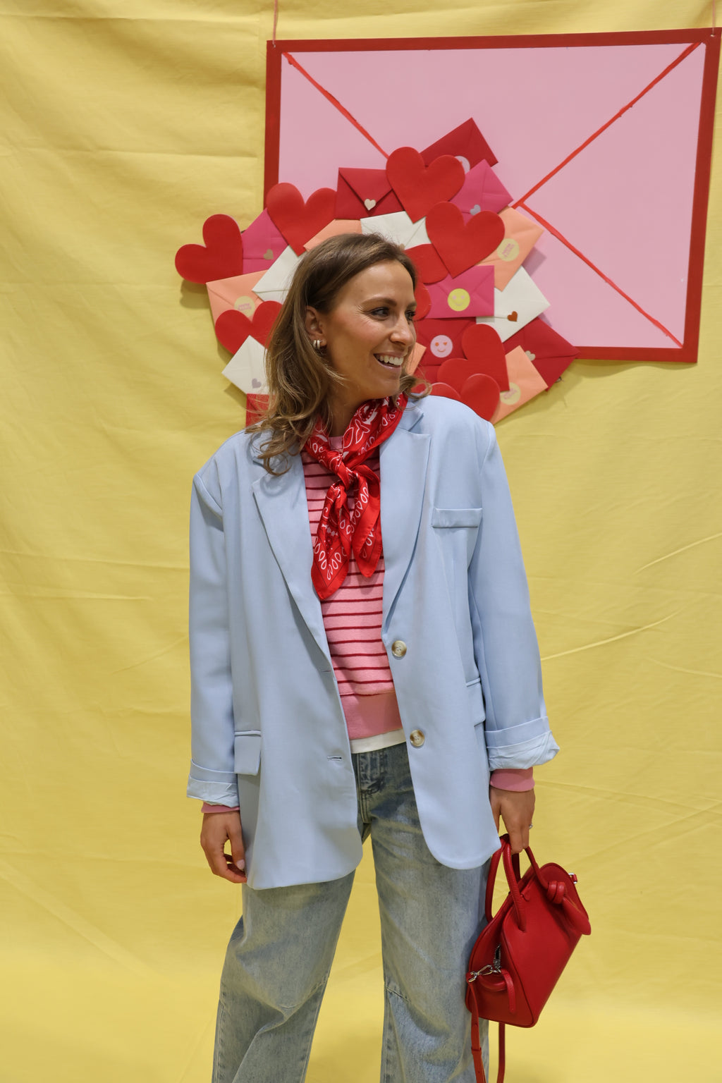 Cara oversized blazer lichtblauw