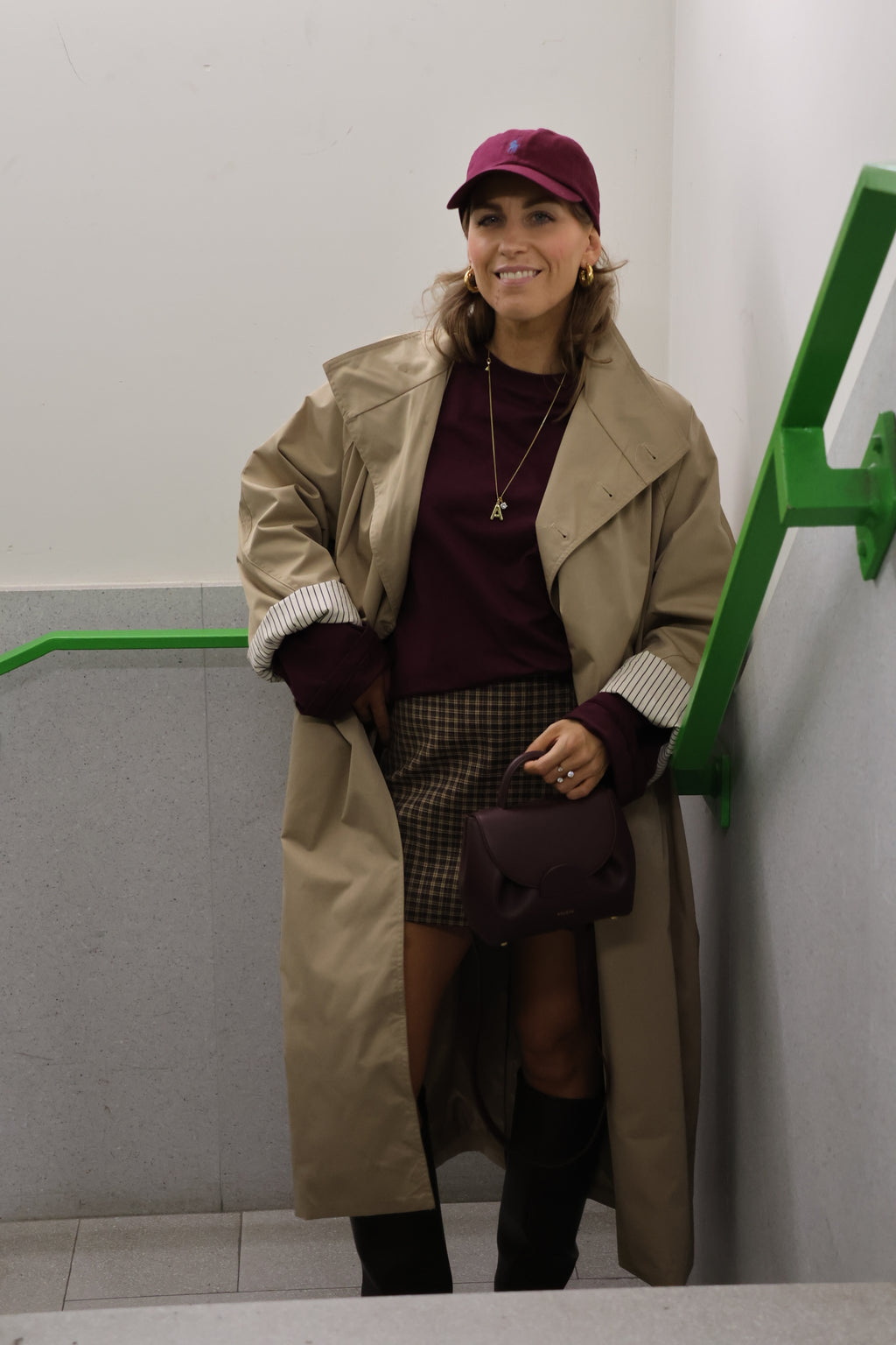 Hanna lange trenchcoat beige