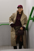 Hanna lange trenchcoat beige