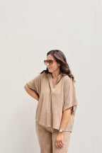 Celeste terry set camel