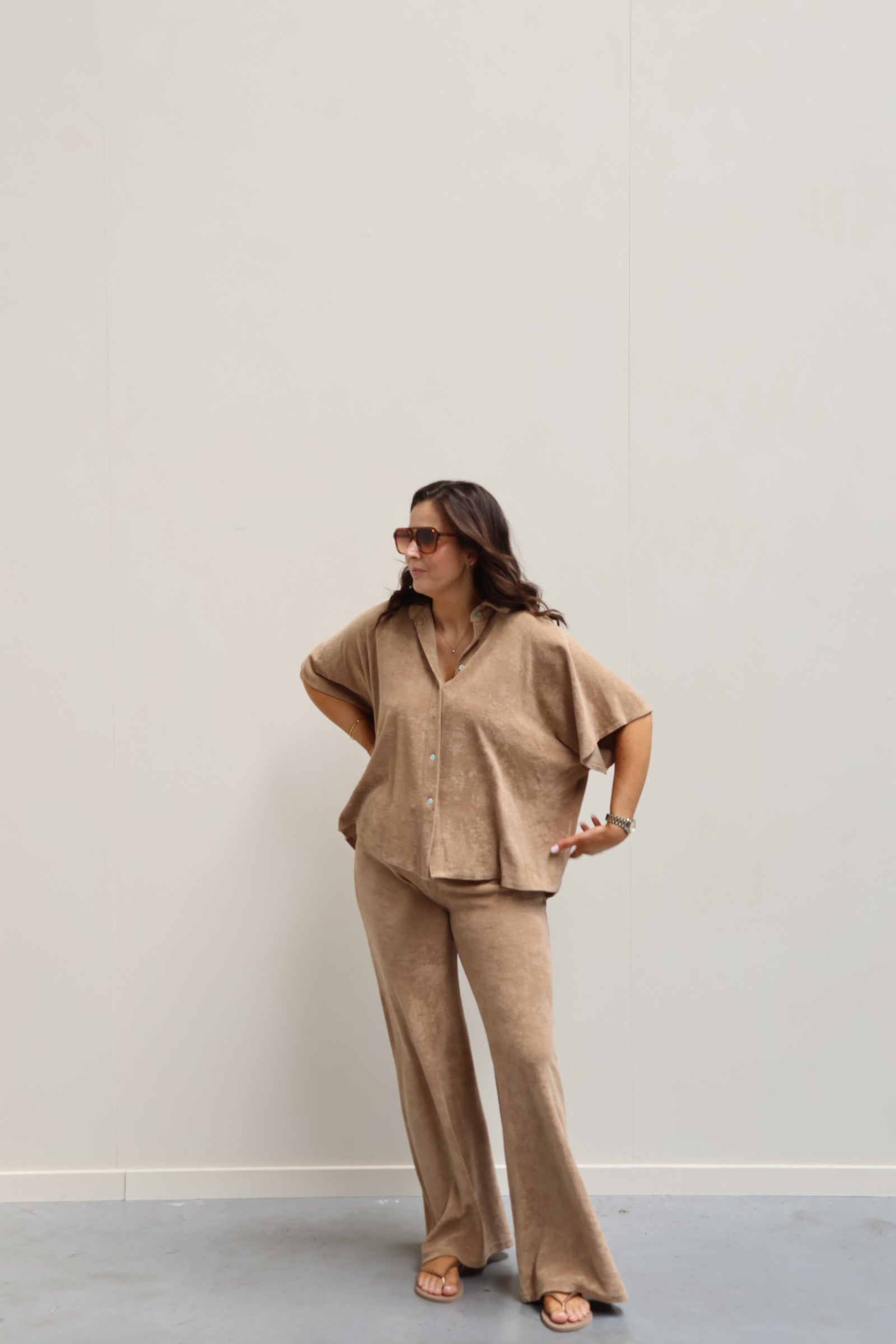 Celeste terry set camel