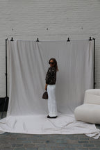 Hanne wide leg jeans wit - extra long