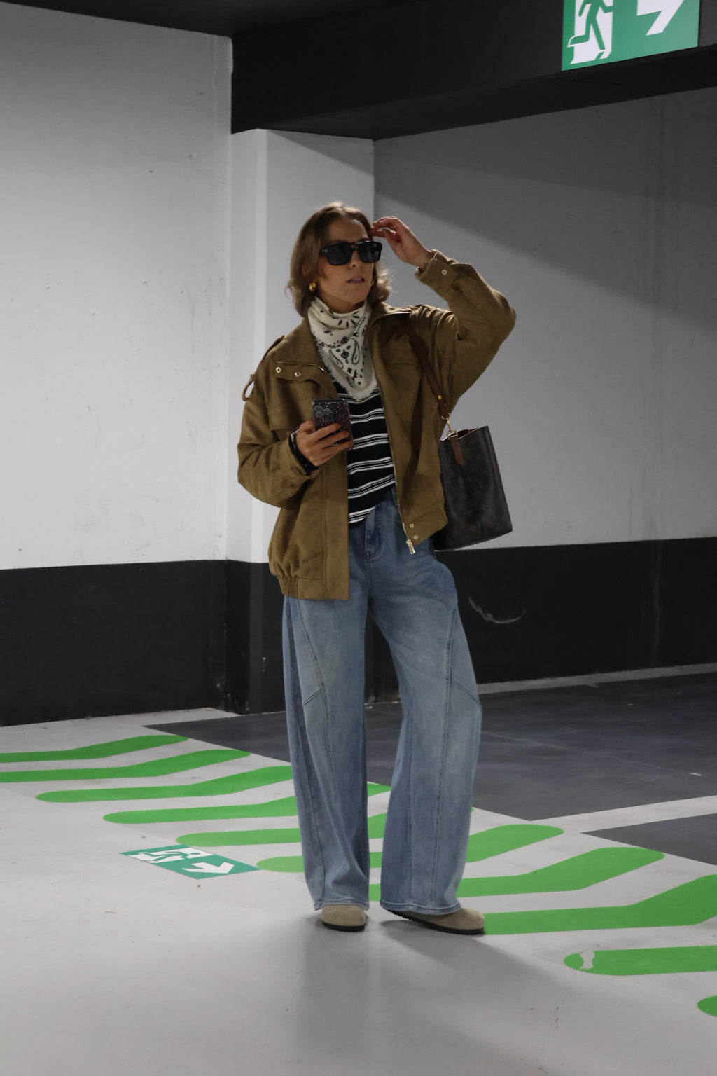 Chloé suède bomberjas camel
