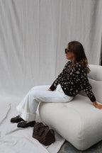 Hanne wide leg jeans wit - extra long