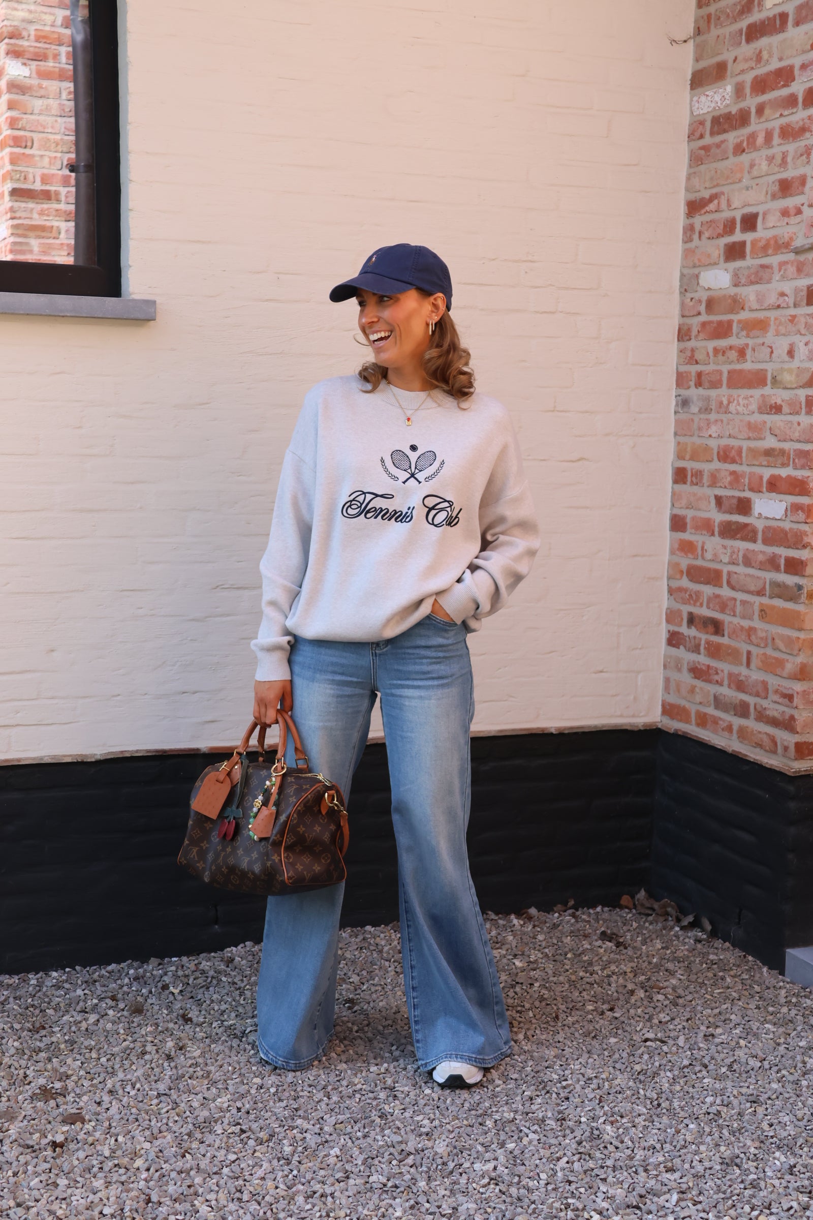 Pippa tennis club sweater grijs