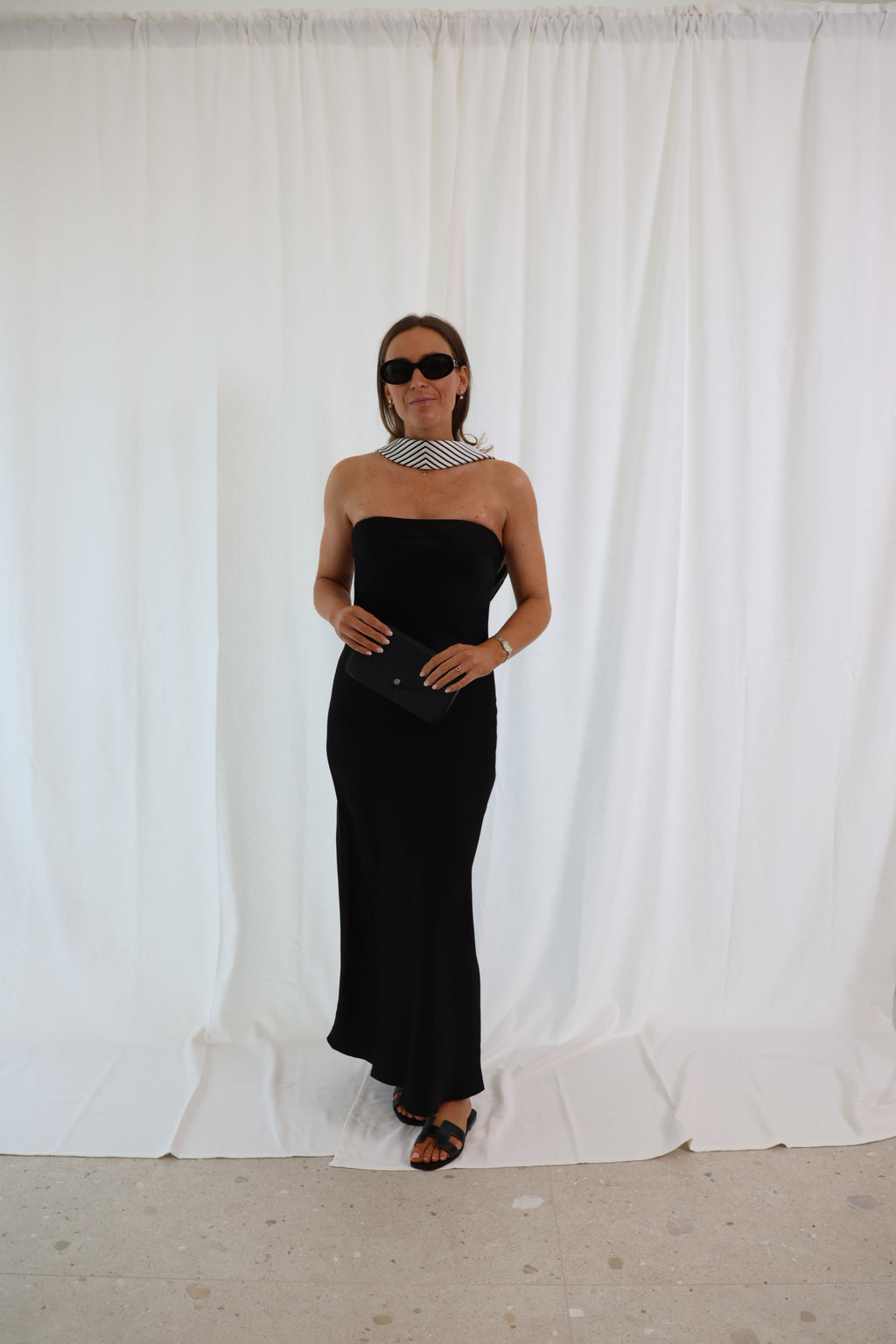 Olivia strapless jurk zwart