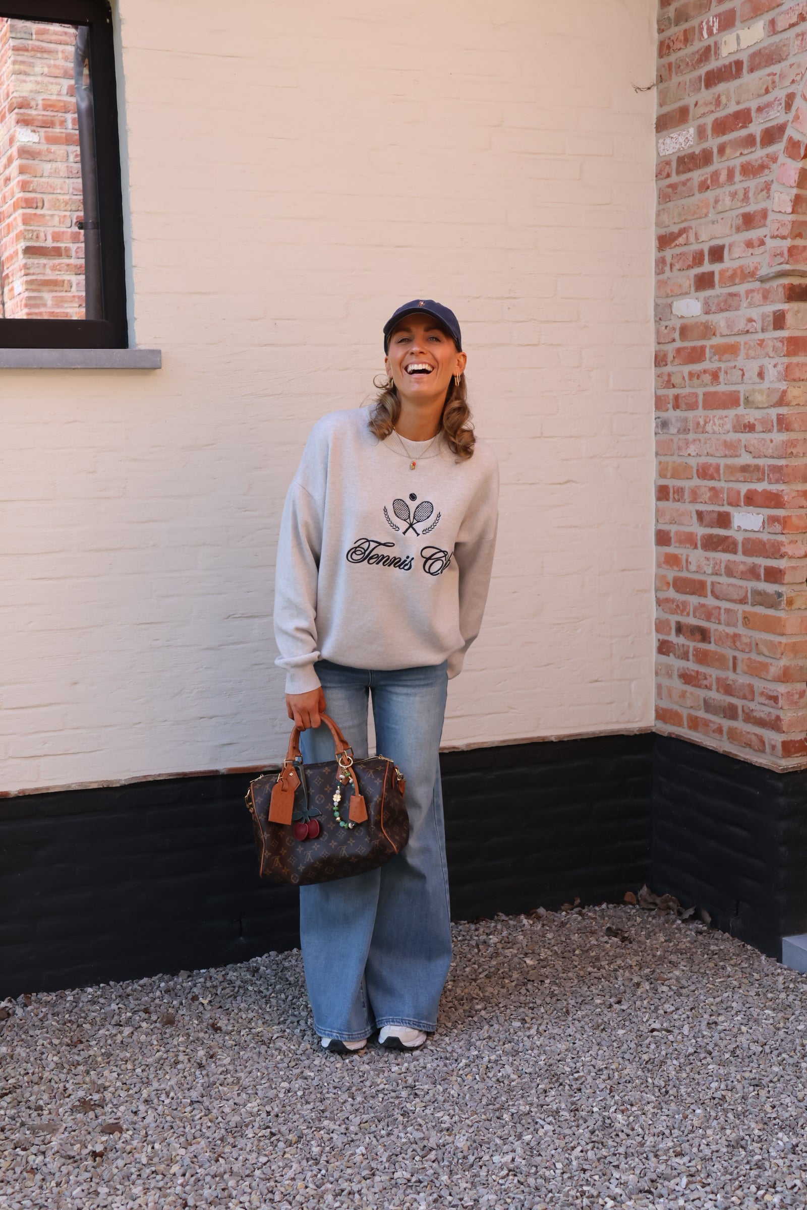 Pippa tennis club sweater grijs